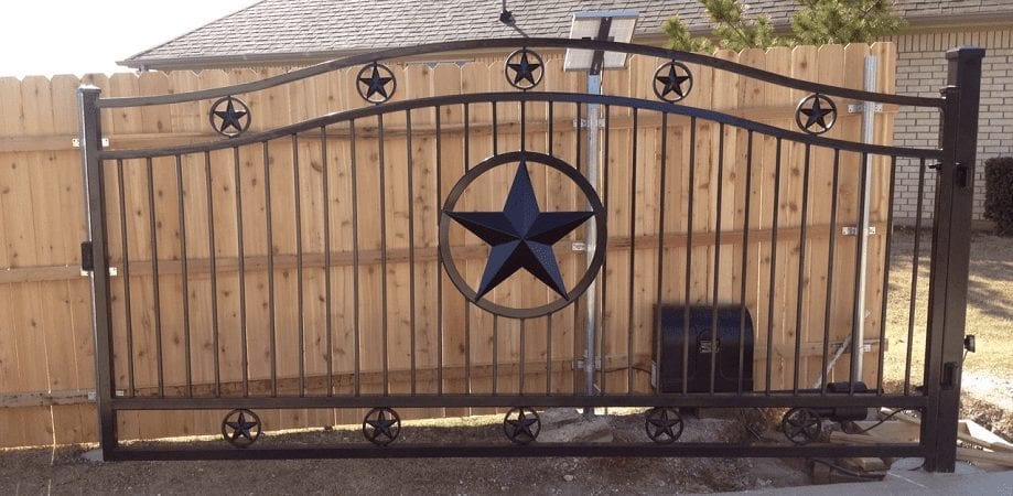 Texas Lonestar Solar-powered Swing Gate