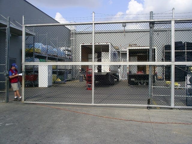 loading dock chain link fence