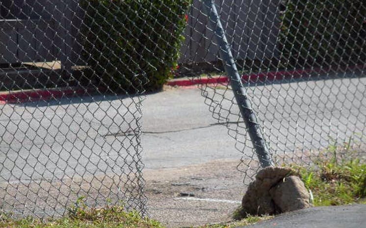 Broken Chain Link Fence