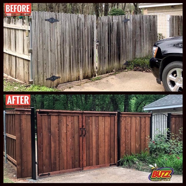 before after driveway gate vehicle